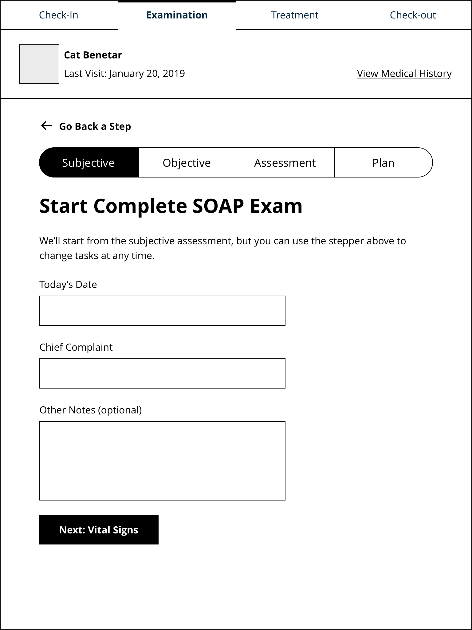 A sample wireframe for a digital travel sheet.