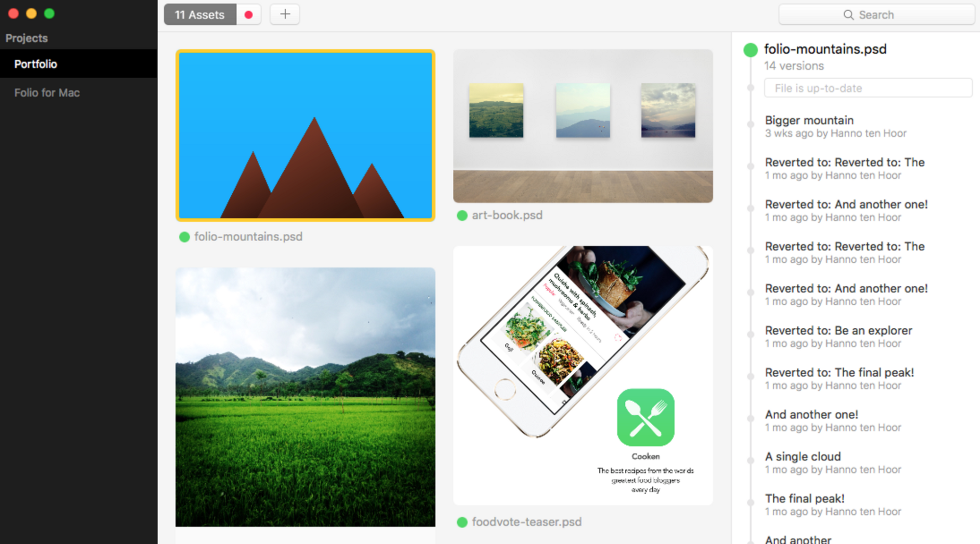 Folio — Simple version control for design teams based on Git