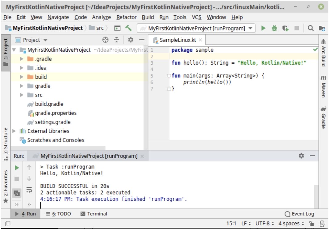 IntelliJ new project window with “Hello World” app screen shot