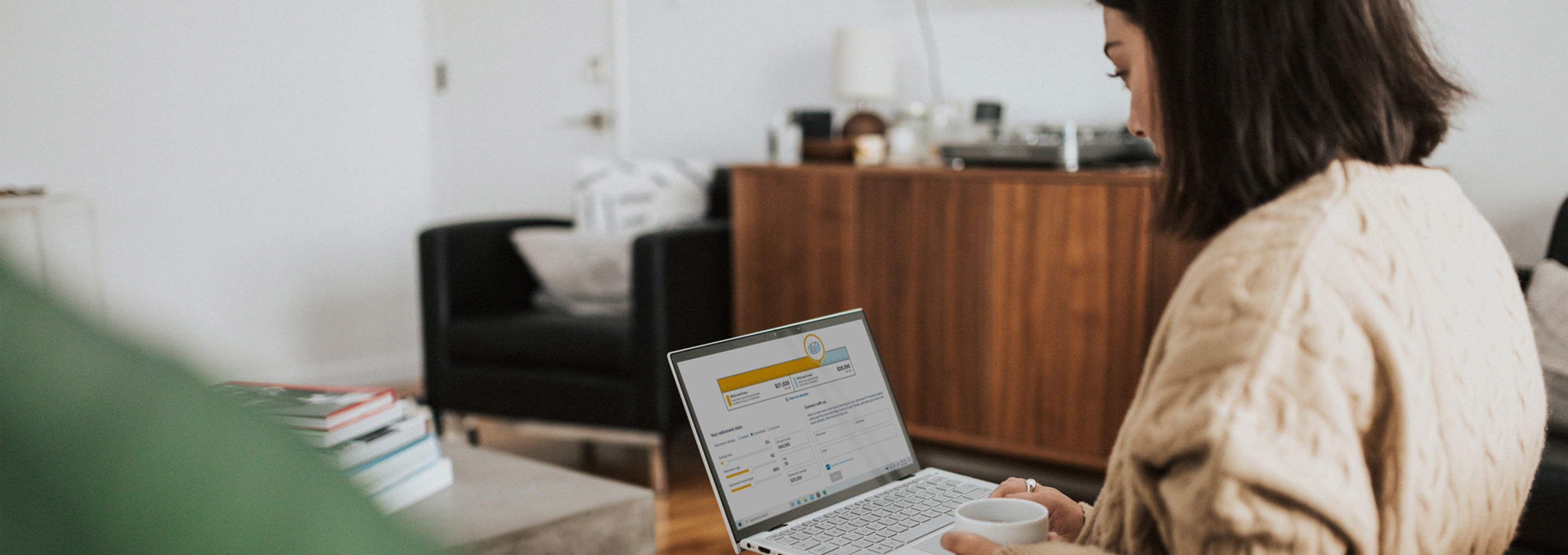 Person with hands on a laptop