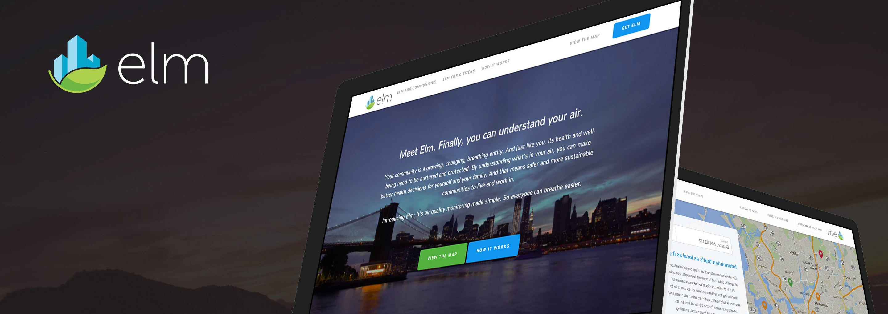 Elm website on a desktop computer