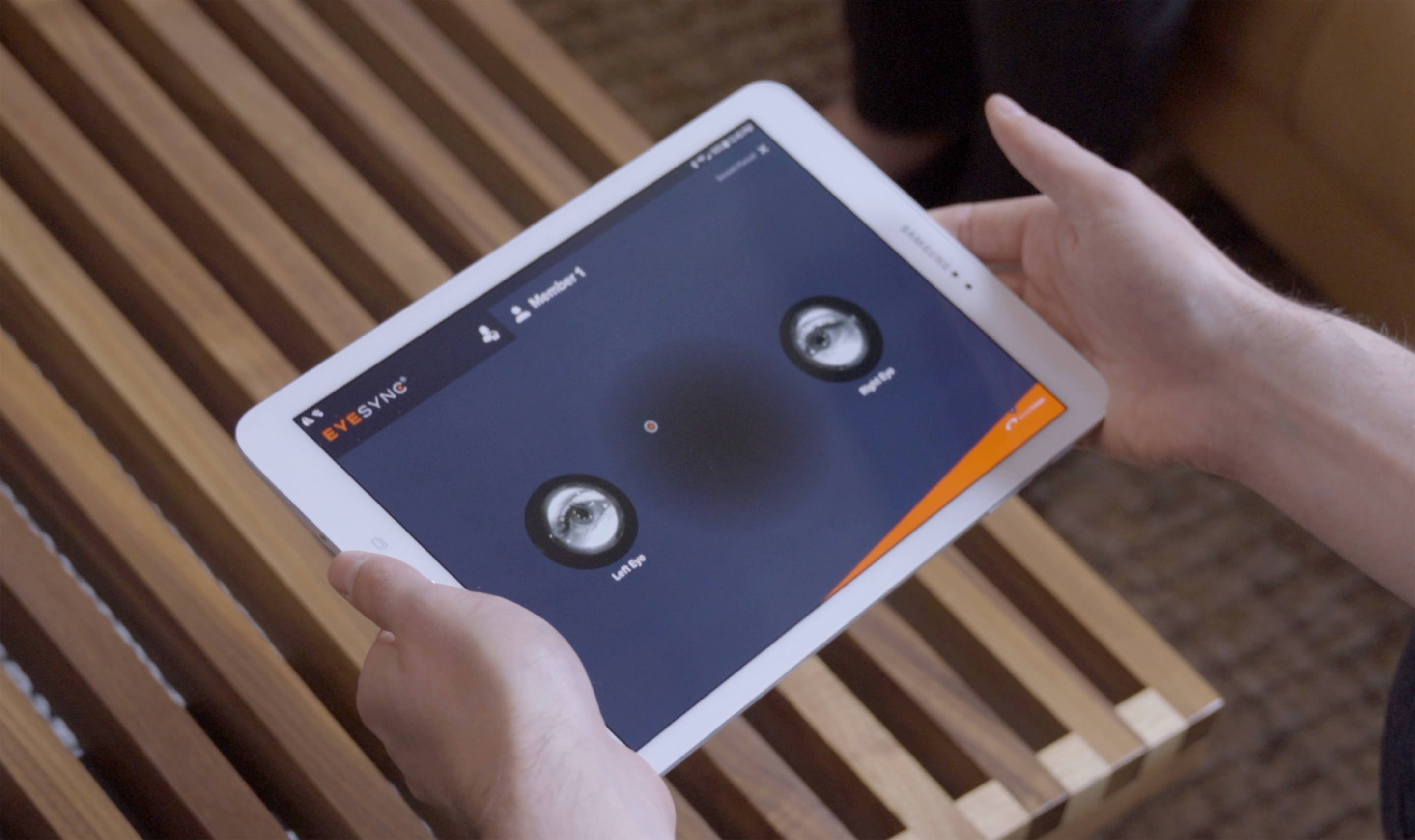 EYE-SYNC eye tracking user interface.